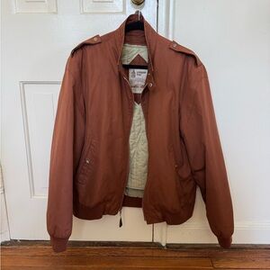 London Fog Outdoors Unlimited Men's Rust-Orange Bomber/Harrington Jacket